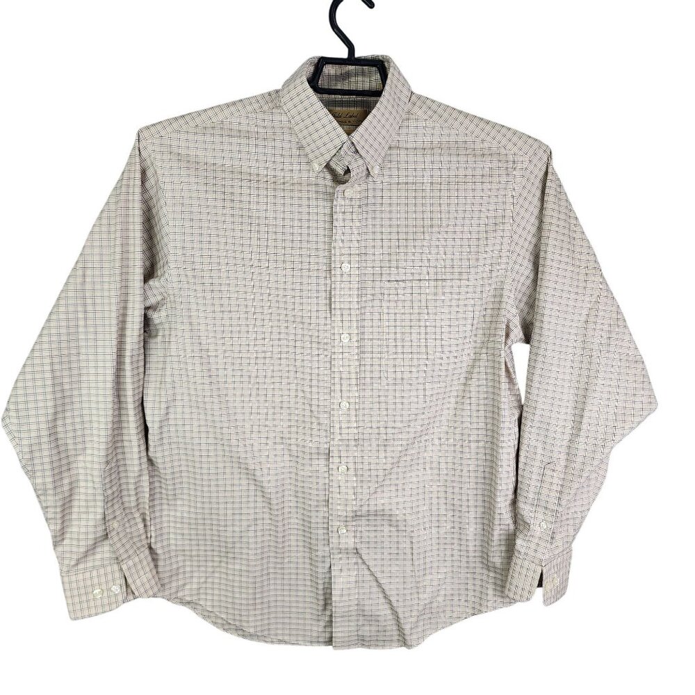 Mens Gold Label Roundtree & York Shirt Button Down Long Sleeve Non-Iron Size M